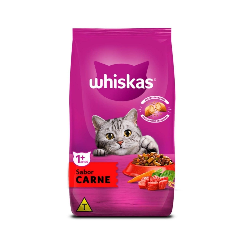 Ração Whiskas Gatos Adultos Sabor Carne 10,1 Kg