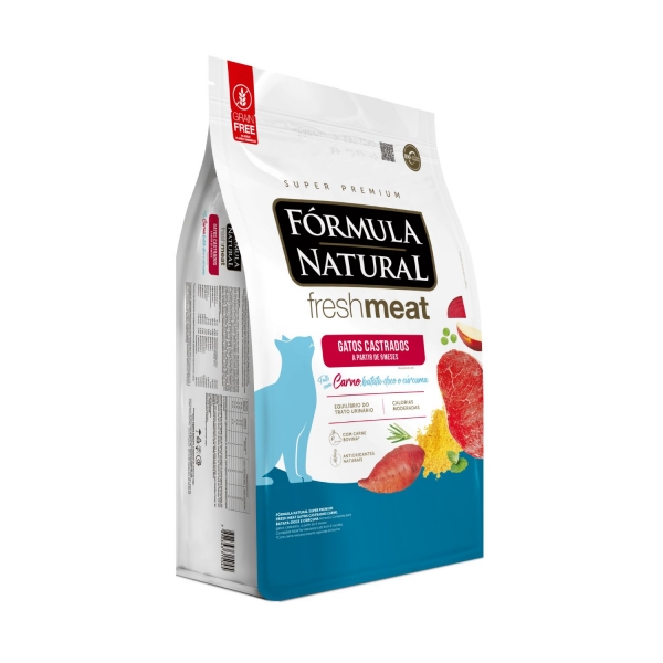Ração Fórmula Natural Fresh Meat Gatos Castrados 1 kg Carne