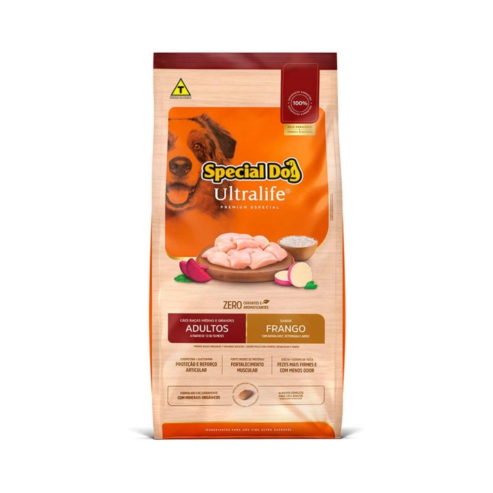 Ração Special Dog Cães Adultos Raças Méd/Grande 15 Kg Frango