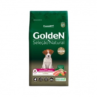 Ração Golden Seleção Natural Mini Bits Cães Filhotes Frango 3 Kg