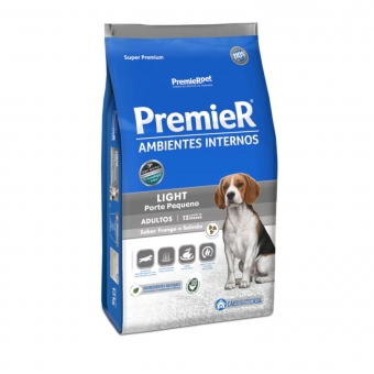 Ração Premier Ambientes Internos Light Adultos Frango e Salmão