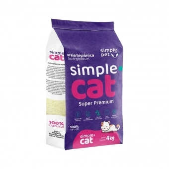 Areia Higiênica Biodegradável para Gatos Grãos Mistos 4 kg