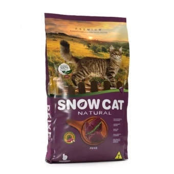 Ração Snow Cat Premium Natural Gatos Adultos Sabor Peixe
