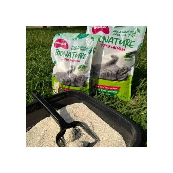 Areia Bionature Biodegradável de Mandioca para Gatos