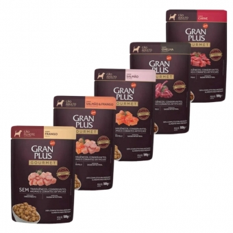 Ração Úmida GranPlus Gourmet Sachê Cães Adultos Sabor