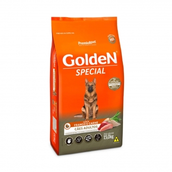 Ração Golden Special Cães Adultos Sabor Frango e Carne 15 Kg
