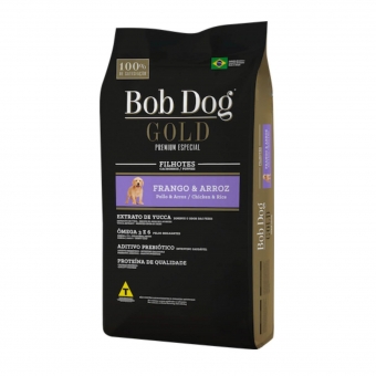 Ração Bob Dog Gold Premium Especial Cães Filhotes Sabor Frango 15 Kg