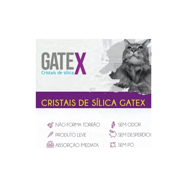 Areia Higiênica Gatex com Cristais de Sílica para Gatos 1,4 Kg