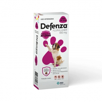 Defenza 560mg Antipulgas e Carrapatos para Cães de 40 a 56kg