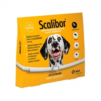 Coleira Scalibor Antipulgas, Carrapatos e Laishmaniose para Cães