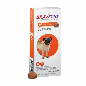 Bravecto Antipulgas e Carrapatos para Cães de 4,5 a 10kg