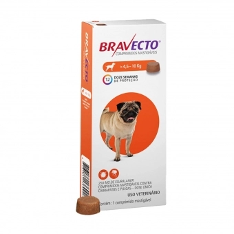 Bravecto Antipulgas e Carrapatos para Cães de 4,5 a 10kg
