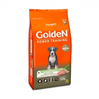 Ração Golden Power Training Cães Filhotes Frango 15 Kg