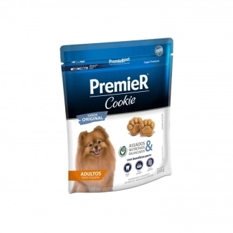 Biscoito Premier Cookie Cães Adultos Porte Pequeno Sabor Original 250 g