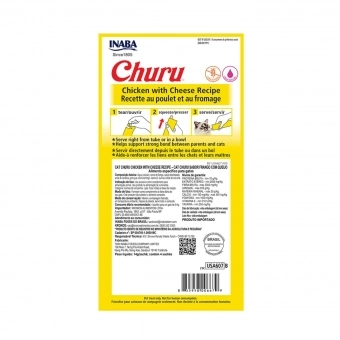 Petisco Churu para Gatos Sabor Frango com Queijo - 56 gramas