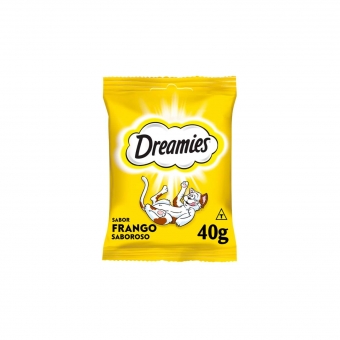 Petisco Dreamies Sabor Frango para Gatos Adultos 40 g