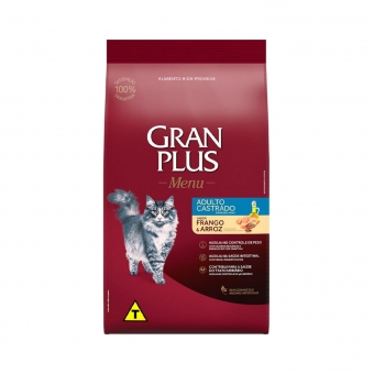 Ração Gran Plus Gatos Castrados Adultos Frango 10,1 Kg