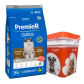 Ração Premier Gatos até 6 anos Cast 7,5kg+Ganhe Balde Grátis