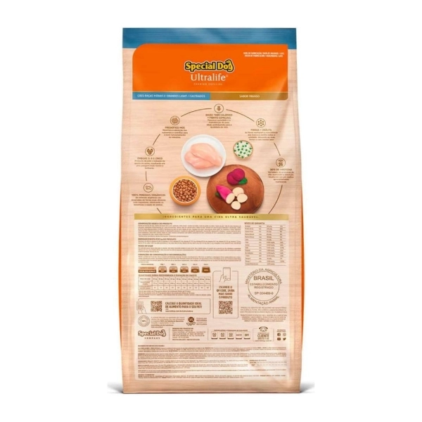 Ração Special Dog Light Castrado Raça Méd/Grande 15 Kg Frango
