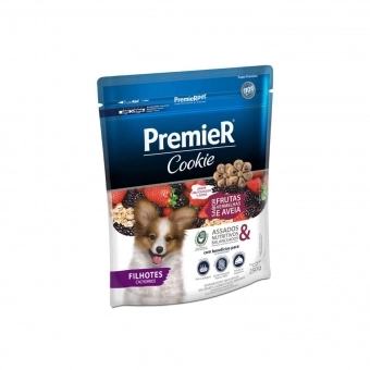 Biscoito Premier Cookie Cães Filhotes Sabor Frutas Vermelhas 250 g