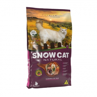 Ração Snow Cat Natural Sabores do Mar 10,1 Kg Gatos Adultos