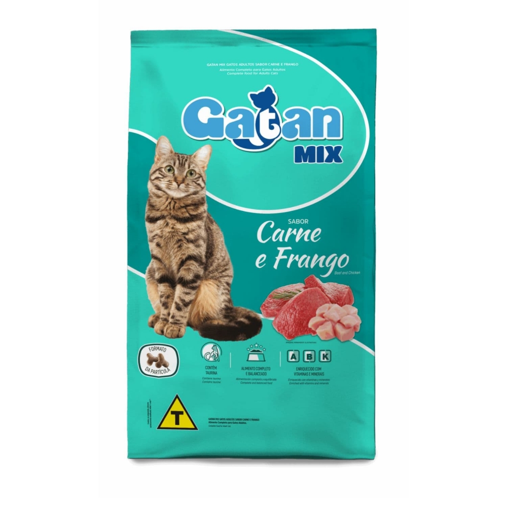 Ração Gatan Mix Gatos Adultos Carne e Frango 20 kg