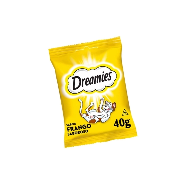Petisco Dreamies Sabor Frango para Gatos Adultos 40 g
