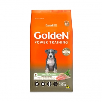 Ração Golden Power Training Cães Filhotes Frango 15 Kg
