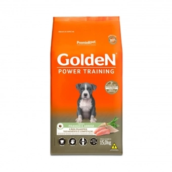 Ração Golden Power Training Cães Filhotes Frango 15 Kg