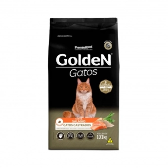 Ração Golden Gatos Castrados Adultos Sabor Salmão