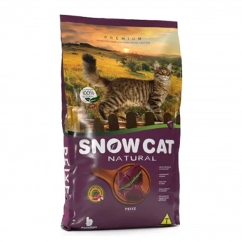 Ração Snow Cat Premium Natural Gatos Adultos Sabor Peixe