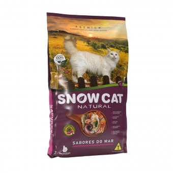 Ração Snow Cat Natural Sabores do Mar 10,1 Kg Gatos Adultos