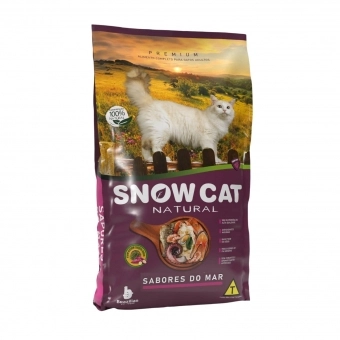 Ração Snow Cat Natural Sabores do Mar 10,1 Kg Gatos Adultos
