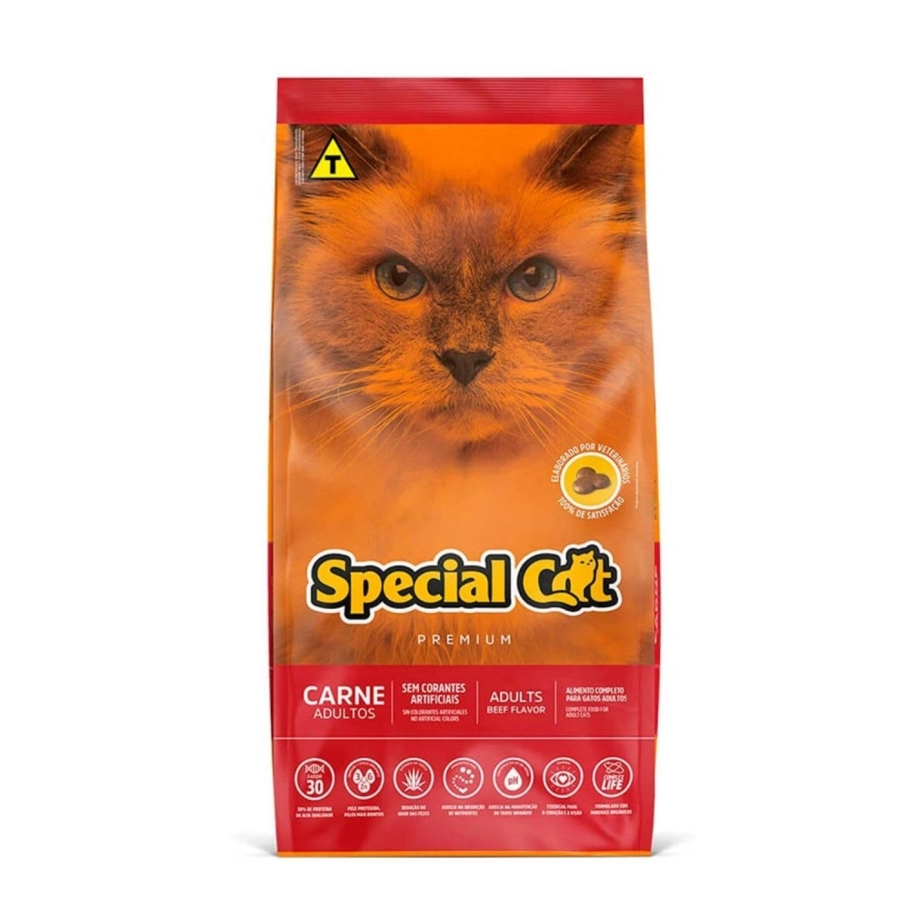 Ração Special Cat Gatos Adultos Carne 10,1 Kg