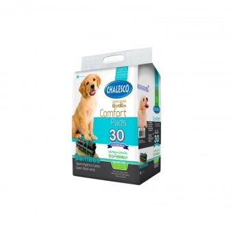 Tapete Higiênico Chalesco Confort Bamboo 80x60cm para cães com 30 un