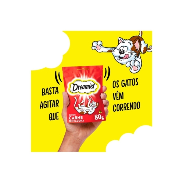 Petisco Dreamies Sabor Carne para Gatos Adultos