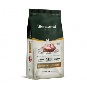 Ração Bionatural Prime Gatos Castrados Sabor Frango