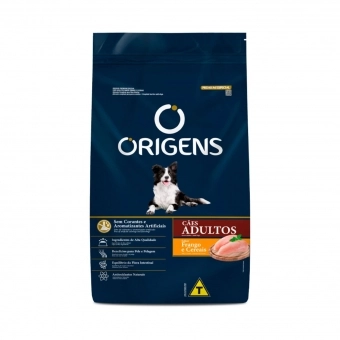 Ração Origens Cães Adultos Sabor Frango e Cereais 15 Kg