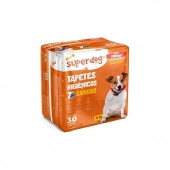 Tapete Higiênico Super Dog 80x60cm para cães com 30 un