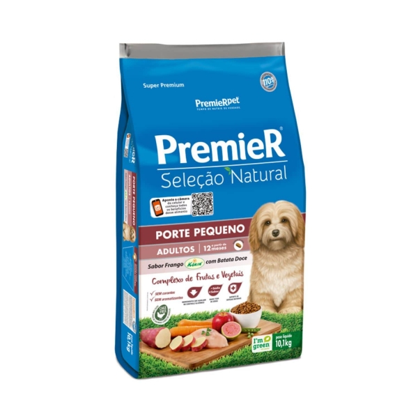 Ração Premier Seleção Natural Adultos Raças Pequenas Frango com Batata Doce