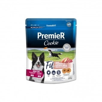 Biscoito Premier Cookie Fit Cães Adultos Frango com Batata Doce 250 g