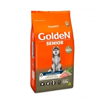 Ração Golden Fórmula Cães Sênior Frango e Arroz 15 Kg