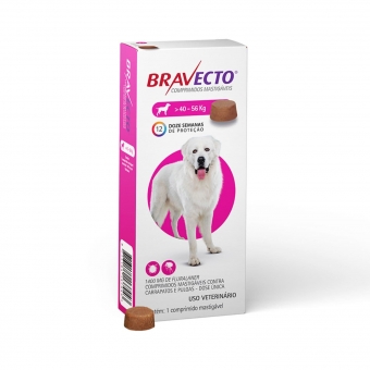 Bravecto Antipulgas e Carrapatos para Cães de 40 a 56kg