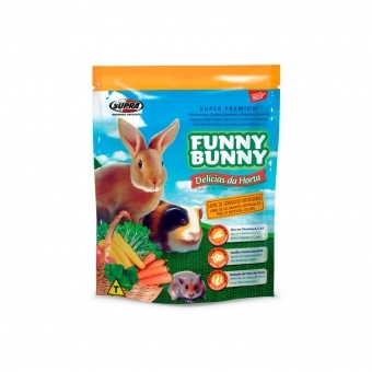 Ração Funny Bunny Delícias da Horta Alimento para Coelhos