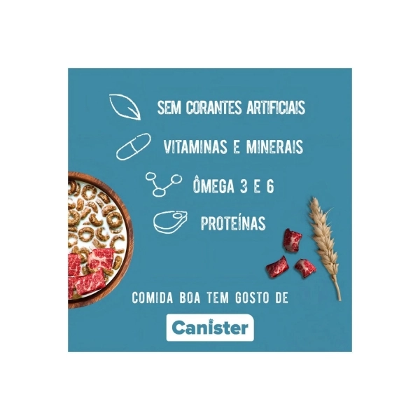 Ração Canister Filhote Sabor Carne/Leite/Cereais 10,1 Kg