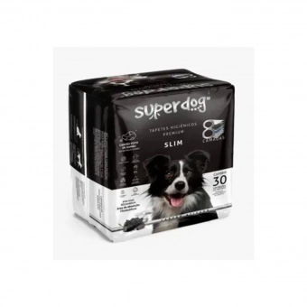 Tapete Higiênico Super Dog Premium Slim Carvão Ativado com 30 un