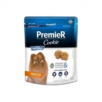 Biscoito Premier Cookie Cães Adultos Porte Pequeno Sabor Original 250 g