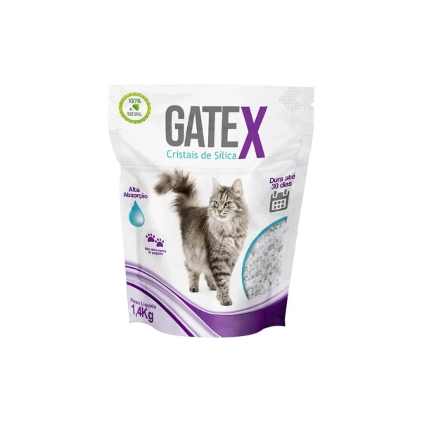 Areia Higiênica Gatex com Cristais de Sílica para Gatos 1,4 Kg