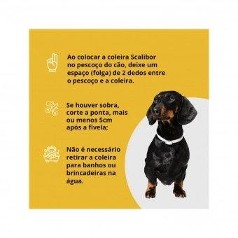 Coleira Scalibor Antipulgas, Carrapatos e Laishmaniose para Cães