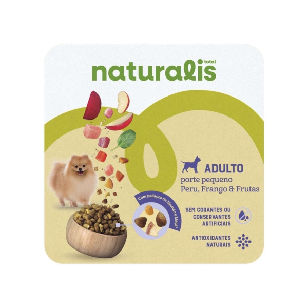 Ração Naturalis Cães Adultos Porte Peq. Peru/Fran